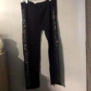 Black with silver gems leggings
